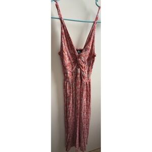 Angie Women's‎ Floral Maxi Dress Red Pink Size Small